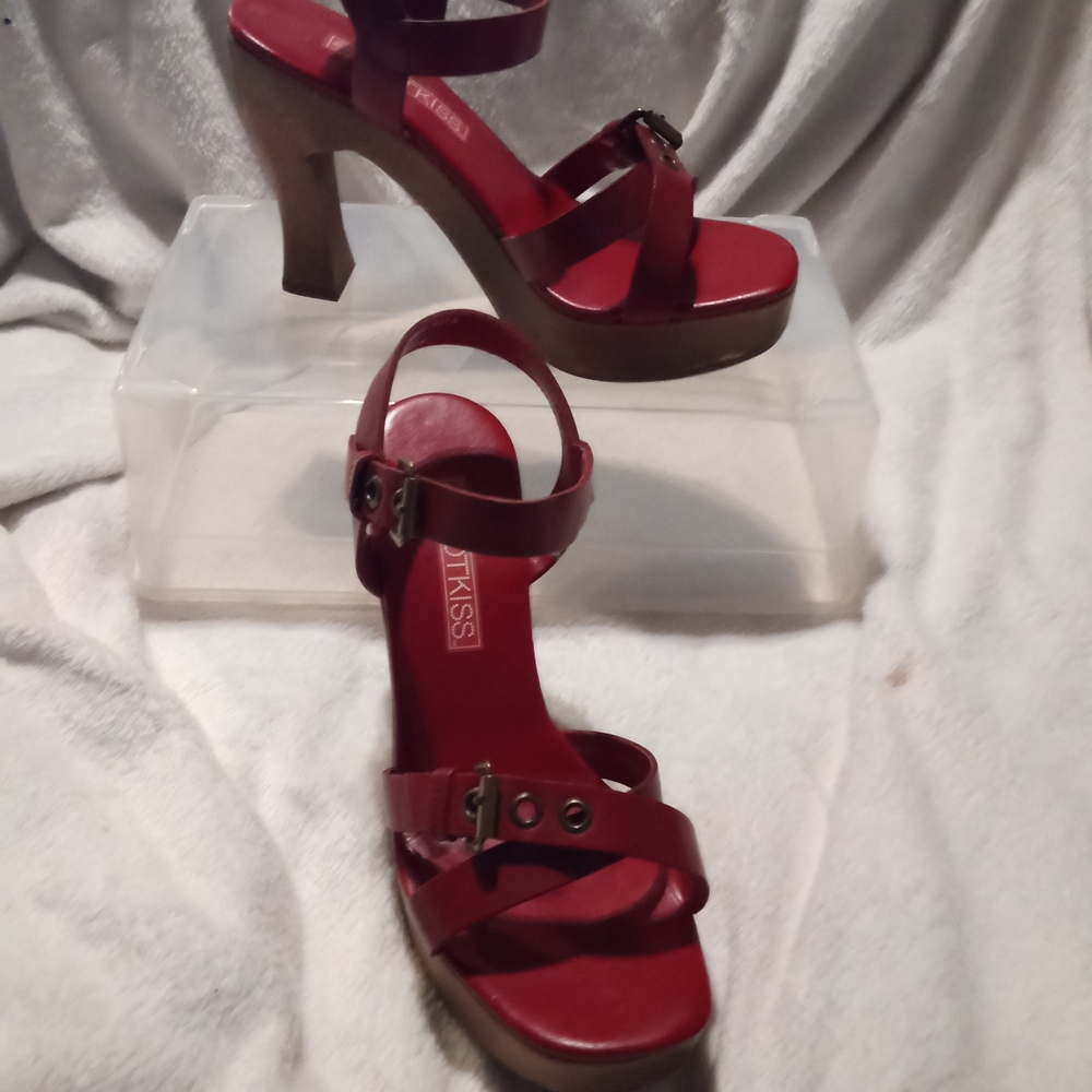 Hot Kiss Cherry Red Platform Heels
